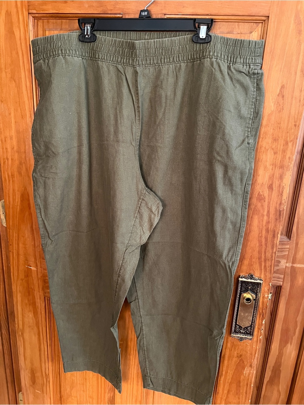 Old Navy Olive Green Elastic Waist Chinos